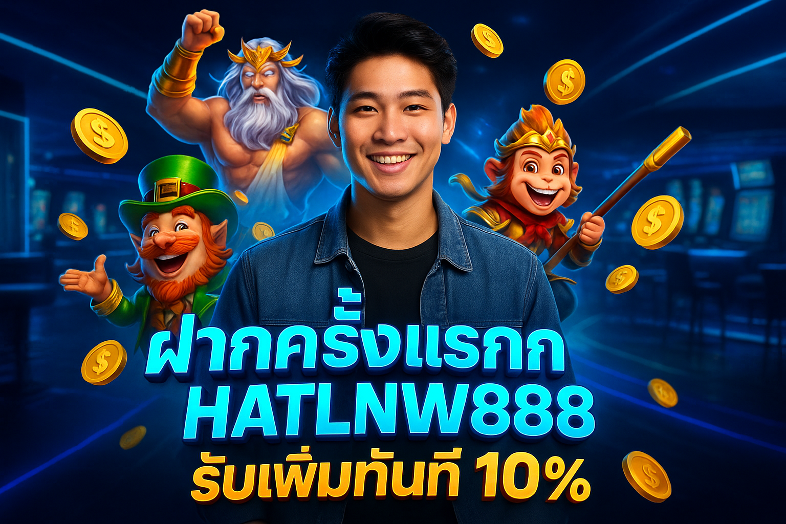 ฝากครั้งแรกที่ HATLNW888 รับเพิ่มทันที 10%