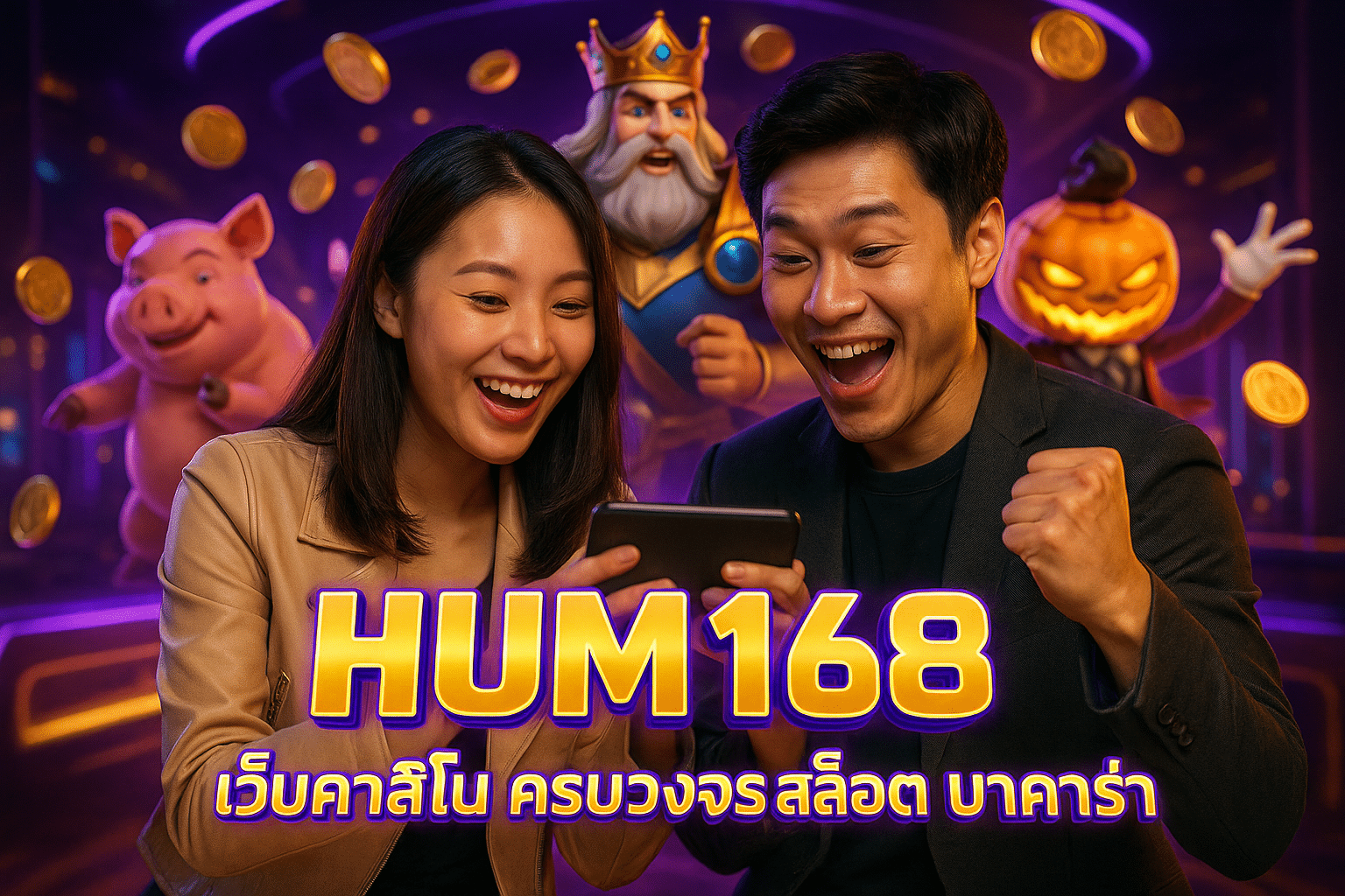 HUM168 เว็บคาสิโน ครบวงจร สล็อต บาคาร่า